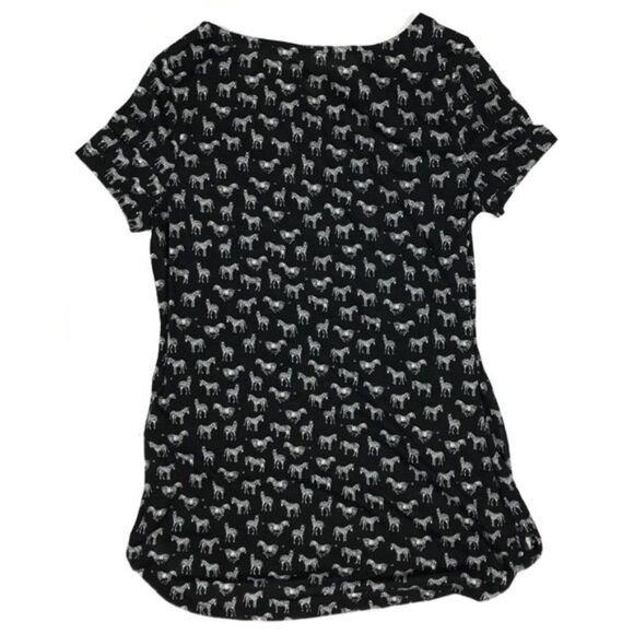 SALE! Black H&M Zebra Tee Size XS EUC - Picture 4 of 4
